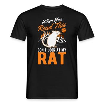 Rat Gift Rat domestique Rat Propriétaire - T-shirt homme - noir - Devant - AI Model Male 178 light (178cm)