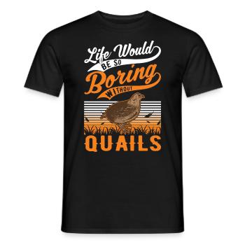 Warnung Wachtel Wachtelzucht Wachtelzüchter - Männer T-Shirt - Schwarz - Vorne - AI Model Male 178 light (178cm)