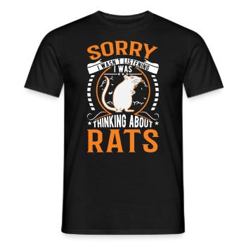 Rat Cadeau Rat Propriétaire Rat domestique - T-shirt homme - noir - Devant - AI Model Male 178 light (178cm)