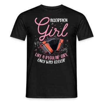 Accordéon Fille Accordéon Accordéoniste - T-shirt homme - noir - Devant - AI Model Male 178 light (178cm)