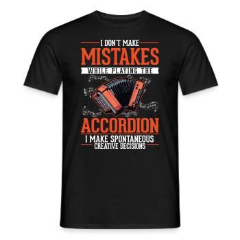 Accordion Creative Choices Accordionist - Men's T-Shirt - black - Front - AI Model Male 178 light (178cm)
