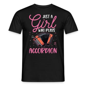 Accordion Girl Accordion Accordionist - Men's T-Shirt - black - Front - AI Model Male 178 light (178cm)
