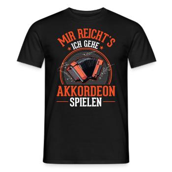 Mir reichts Ich gehe Akkordeon spielen - Männer T-Shirt - Schwarz - Vorne - AI Model Male 178 light (178cm)