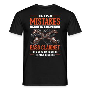 Bass Clarinet Creative Choices - Men's T-Shirt - black - Front - AI Model Male 178 light (178cm)