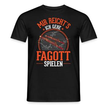 Mir reicht's Ich gehe Fagott spielen Fagottspieler - Männer T-Shirt - Schwarz - Vorne - AI Model Male 178 light (178cm)