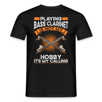 Clarinette basse Hobby Clarinettiste basse - T-shirt homme - noir - Devant - AI Model Male 178 light (178cm)