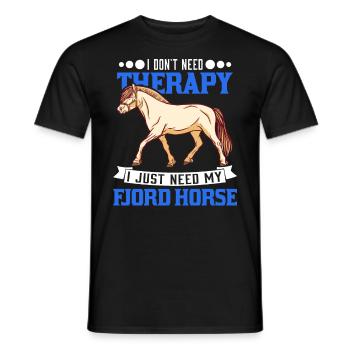 Fjord Horse Therapy Cheval norvégien Cheval de fjord - T-shirt homme - noir - Devant - AI Model Male 178 light (178cm)