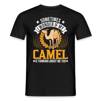 Kamel Geschenk Dromedar Camel Großkamel - Männer T-Shirt - Schwarz - Vorne - AI Model Male 178 light (178cm)