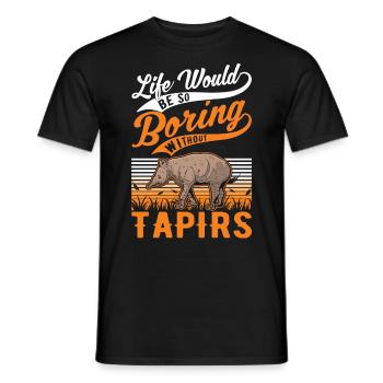 Tapir Gift Lowland Tapir Tapirdae Tapir - Men's T-Shirt - black - Front - AI Model Male 178 light (178cm)