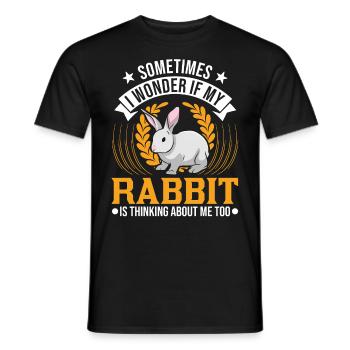 Rabbit Rabbit Rabbit - Men's T-Shirt - black - Front - AI Model Male 178 light (178cm)