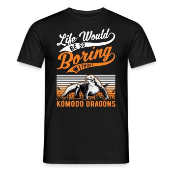 Komodowaran Waran Komododrache - Männer T-Shirt - Schwarz - Vorne - AI Model Male 178 light (178cm)