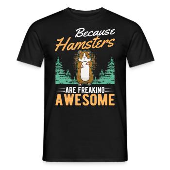 Hamster Cadeau Hamster Nain Hamster doré - T-shirt homme - noir - Devant - AI Model Male 178 light (178cm)