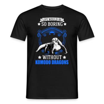 Komodowaran Waran Komododrache - Männer T-Shirt - Schwarz - Vorne - AI Model Male 178 light (178cm)