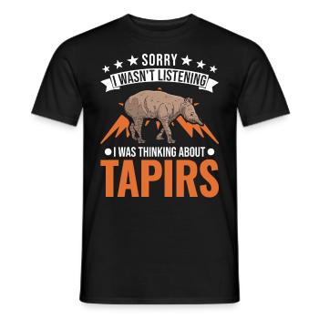 Tapir Gift Lowland Tapir Tapirdae Tapir - Men's T-Shirt - black - Front - AI Model Male 178 light (178cm)
