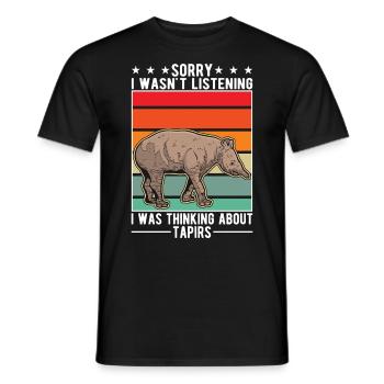 Tapir Gift Lowland Tapir Tapirdae Tapir - Men's T-Shirt - black - Front - AI Model Male 178 light (178cm)