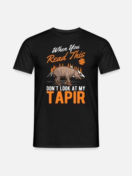 Tapir Flachlandtapir Tapirdae Tapir - Männer T-Shirt - Schwarz