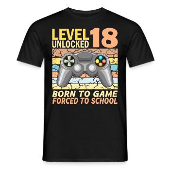 18. Geburtstag Gamer Videospiele - Männer T-Shirt - Schwarz - Vorne - AI Model Male 178 light (178cm)