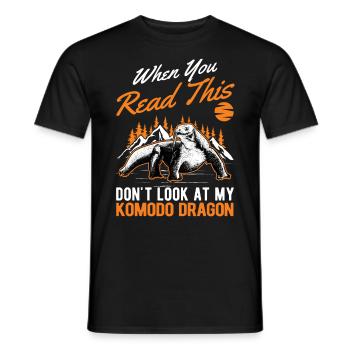 Komodowaran Waran Komododrache - Männer T-Shirt - Schwarz - Vorne - AI Model Male 178 light (178cm)