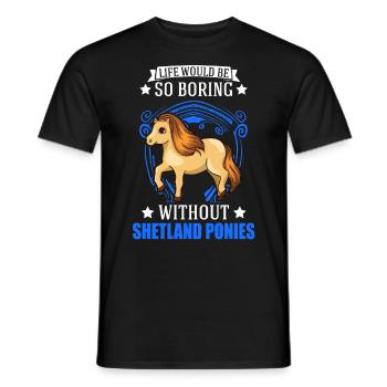 Shetland Pony Gift Shetty - Men's T-Shirt - black - Front - AI Model Male 178 light (178cm)