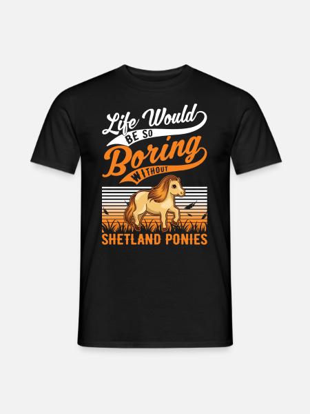 Shetland Pony Cadeau Shetty - T-shirt homme - noir