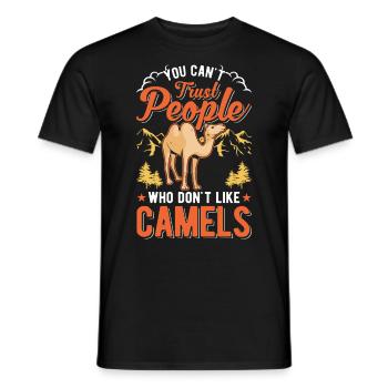 Kamel Dromedar Ägypten Geschenk Großkamel - Männer T-Shirt - Schwarz - Vorne - AI Model Male 178 light (178cm)