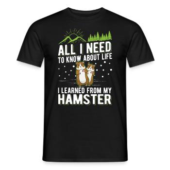 Hamster Gift Hamster Wheel Golden Hamster - Men's T-Shirt - black - Front - AI Model Male 178 light (178cm)