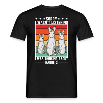 Rabbit Rabbit Rabbit Rabbit - Men's T-Shirt - black - Front - AI Model Male 178 light (178cm)