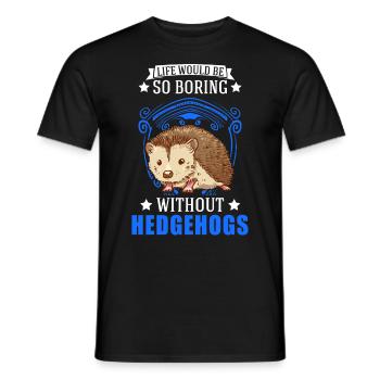 Hérisson Cadeau Stacheligel - T-shirt homme - noir - Devant - AI Model Male 178 light (178cm)