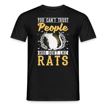 Rat Gift Domestic Rat Rat Owner - Men's T-Shirt - black - Front - AI Model Male 178 light (178cm)