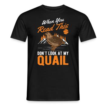 Warning quail quail breeding quail breeder - Men's T-Shirt - black - Front - AI Model Male 178 light (178cm)