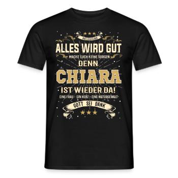 Alles wird gut, denn Chiara ist wieder da - Männer T-Shirt - Schwarz - Vorne - AI Model Male 178 light (178cm)