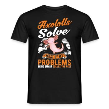 Axolotl Cadeau Amphibien à queue - T-shirt homme - noir - Devant - AI Model Male 178 light (178cm)
