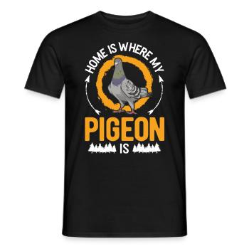 Pigeons Home Pigeon Breeding Pigeon Fancier - Men's T-Shirt - black - Front - AI Model Male 178 light (178cm)