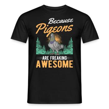 Pigeons Pigeon Breeding Pigeon Fancier - Men's T-Shirt - black - Front - AI Model Male 178 light (178cm)