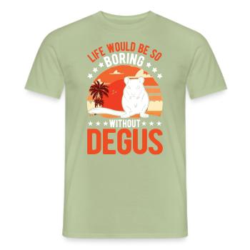 La vie serait si ennuyeuse sans Degus - T-shirt homme - vert sauge - Devant - AI Model Male 178 light (178cm)