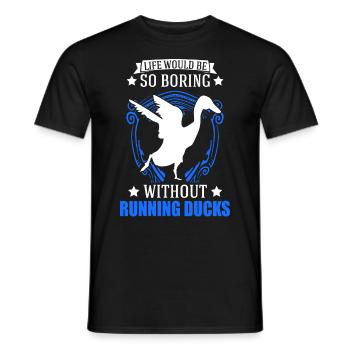 Indian Running Duck Gift Running Duck - Men's T-Shirt - black - Front - AI Model Male 178 light (178cm)
