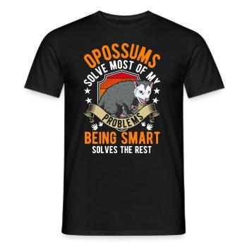 Opossum Cadeau Marsupial Opossum - T-shirt homme - noir - Devant - AI Model Male 178 light (178cm)