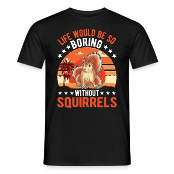 Squirrel Gift Squirrel Grey Squirrel - Men's T-Shirt - black - Front - AI Model Male 178 light (178cm)