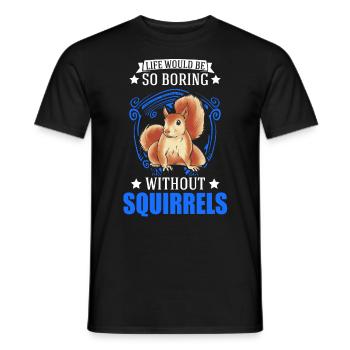 Squirrel Gift Squirrel Gray Squirrel - Men's T-Shirt - black - Front - AI Model Male 178 light (178cm)
