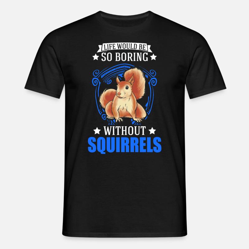 Eichhörnchen Geschenk Squirrel Grauhörnchen - Männer T-Shirt - Schwarz
