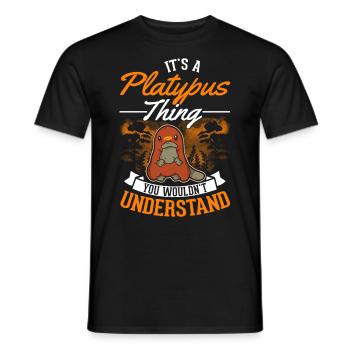 Platypus Gift Platypus - Men's T-Shirt - black - Front - AI Model Male 178 light (178cm)