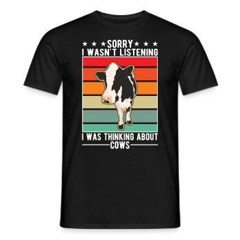 Kuh Landwirt Rinderzüchter Bauer Kühe - Männer T-Shirt - Schwarz - Vorne - AI Model Male 178 light (178cm)