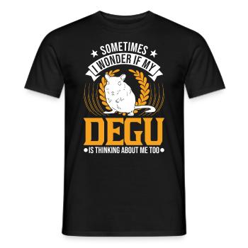 Degu owner shrub rat forest degu - Men's T-Shirt - black - Front - AI Model Male 178 light (178cm)