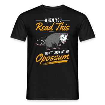 Opossum Cadeau Marsupial Opossum - T-shirt homme - noir - Devant - AI Model Male 178 light (178cm)
