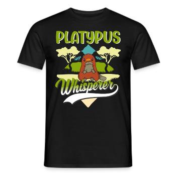 Schnabeltier Flüsterer Platypus Whisperer - T-shirt homme - noir - Devant - AI Model Male 178 light (178cm)