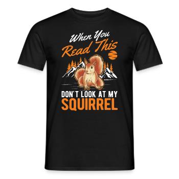 Écureuil Cadeau Écureuil Gris - T-shirt homme - noir - Devant - AI Model Male 178 light (178cm)
