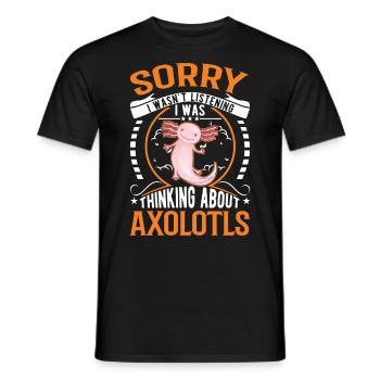 Axolotl Queue Cadeau Amphibien Axolotl - T-shirt homme - noir - Devant - AI Model Male 178 light (178cm)