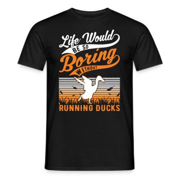 Indian Running Duck Gift Running Duck - Men's T-Shirt - black - Front - AI Model Male 178 light (178cm)
