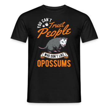 Opossum Cadeau Marsupial Opossum - T-shirt homme - noir - Devant - AI Model Male 178 light (178cm)