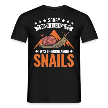 Snail Gift Vineyard Snail - Men's T-Shirt - black - Front - AI Model Male 178 light (178cm)